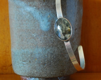 Sterling and Agate Cuff Bracelet