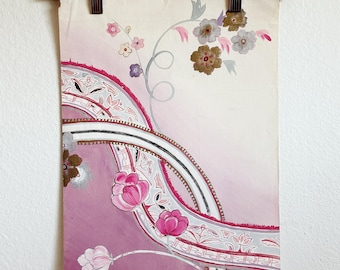 Diseño de patrón floral de arte original