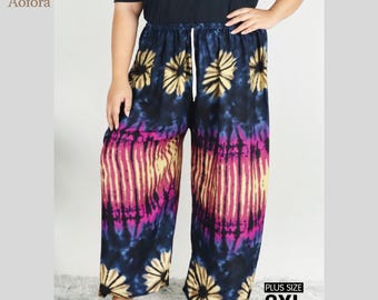 Plus Size Elefant Harembyxor: Boho Yoga Lounge Byxor