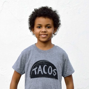 Taco Tuesday Handprinted Graphic tee shirt, 2 year old toddler boy girl gift for kid, dragons love tacos party, taco twosday birthday outfit image 4