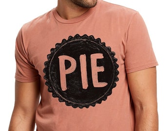 Baking Gift for men, Light Brown Pie Bakers Graphic T shirt Design, food themed gifts for him, bakers clothing, Gifts for best friend male