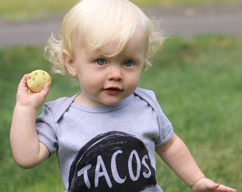 Taco Baby Bodysuit - Funny Gift for New Mom - Baby Boys Clothing - Baby Girls Clothing - Present for New Dad - Handmade Gift for New Parents