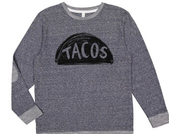 Charcoal Gray Unisex Taco Tuesday Sweatshirt, spring clothing, taco gifts for her, plus size clothing women, men sweatshirts, pajama top