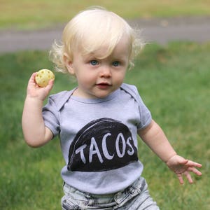Taco Baby One-piece Bodysuit clothing, New Mom Gift, first baby shower gift for new parent, baby girl boys unisex clothing image 3
