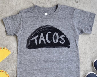 Taco Tuesday Handprinted Graphic tee shirt, 2 year old toddler boy girl gift for kid, dragons love tacos party, taco twosday birthday outfit