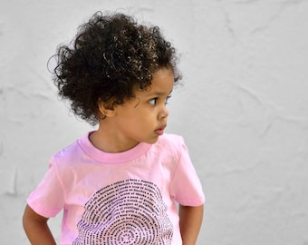 Pink Animal Print Collective Nouns Children's T-Shirt, stocking stuffer tee for kids, unique graphic tee for kids