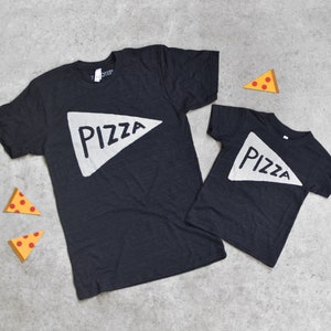 Father's Day Matching Dad and Son Pizza T-shirts