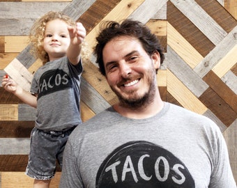 Father and Son Matching Shirts, Taco T Shirt Gift Set for Daddy and Daughter, bestseller t-shirt gift set for husband