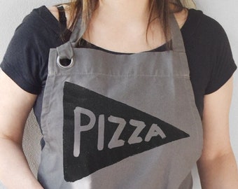 Funny Pizza Lover Gifts, Cotton Canvas Apron for Men and Women, Pizza Maker Dad Apron, Handmade Pizza Gift for Him, BBQ gift for men