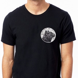 Father's Day Shirt for Cat Dad, Cat Coin Unisex Black T-shirt, best gift for him, Black Graphic Tee XS S M L XL 2XL 3XL size men image 1