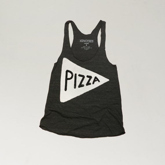 Womens Pizza Tank Top T-shirt, Ladies Activewear, Funny Food Lover Sleeveless T Shirt, festival top, yoga gift for her, women graphic tee