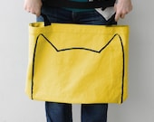 Silkscreened Handmade Market Tote Bag for Cat Lovers, bags and purses tote, Best Birthday Gift for Cat Mom, Vet Tech Gift, Pet Cat Parent