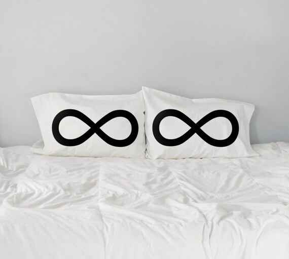 Infinity Symbol Pillow Case Set home Couple pillowcases Infinity