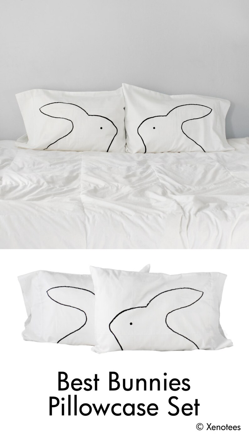 Bunny Rabbit Standard Pillowcase Set