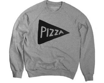 Minimalist Pizza Sweatshirt - Handmade Birthday Gifts for Women - Best Gift for Dad - Spring Clothing Womens Mens - Graduation Gifts for Him