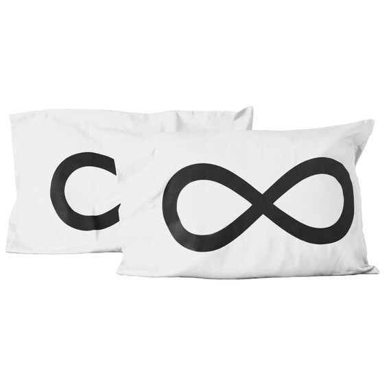 Infinity Symbol Pillow Case Set home Couple pillowcases Infinity