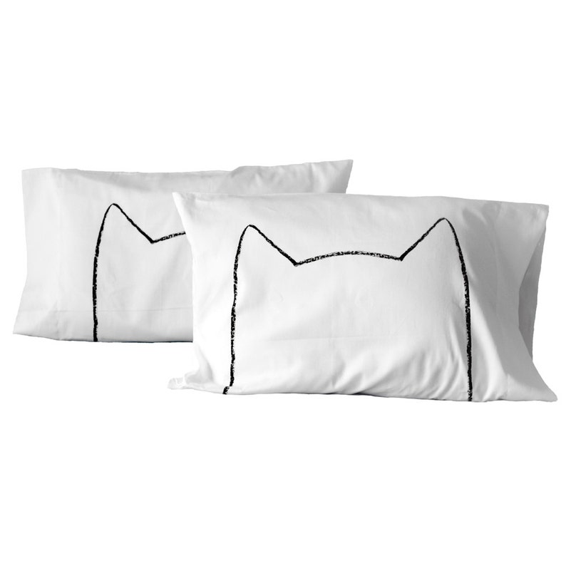 Cat Nap Pillowcase Set gift for him Couples Gift Cat Etsy