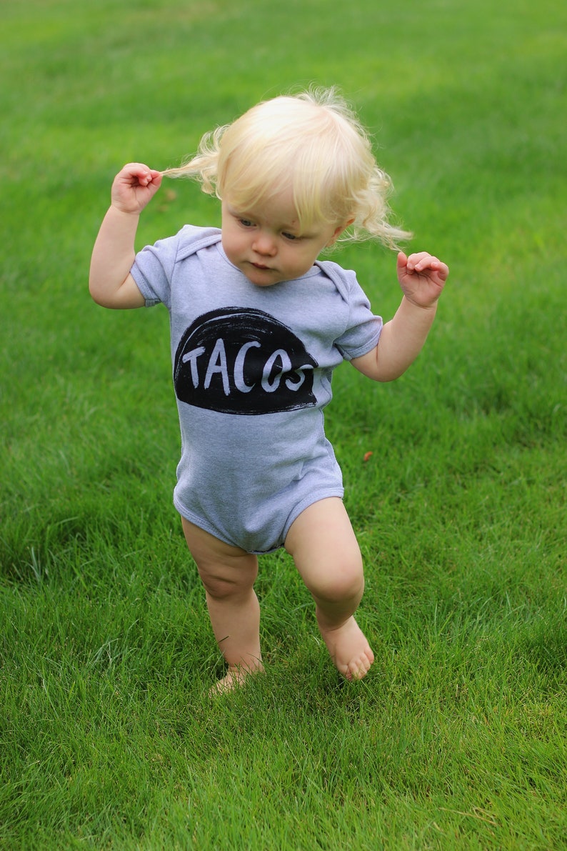 Taco Baby One-piece Bodysuit clothing, New Mom Gift, first baby shower gift for new parent, baby girl boys unisex clothing image 6