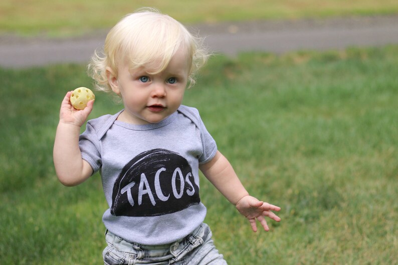 Taco Baby One-piece Bodysuit clothing, New Mom Gift, first baby shower gift for new parent, baby girl boys unisex clothing image 3