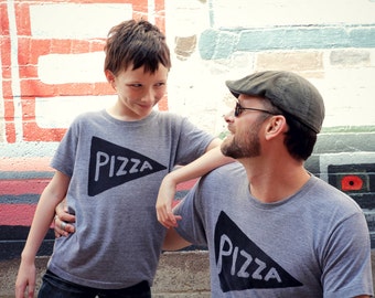 Matching Dad Kid Pizza Slice T-shirt Design, Husband Gift from Wife, Funny Matching Father Son Daughter Shirts Gift Set