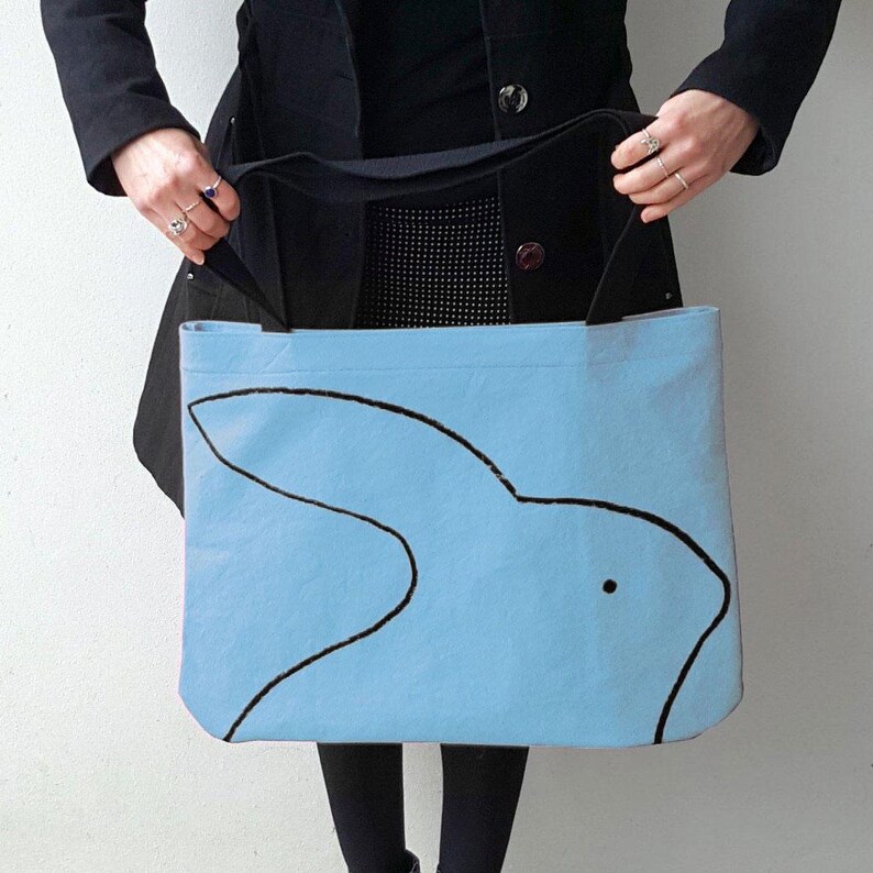 Blue Bunny Rabbit Tote Bag
