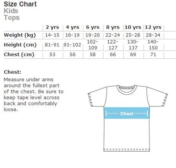 2 Year Old Clothing Size Chart