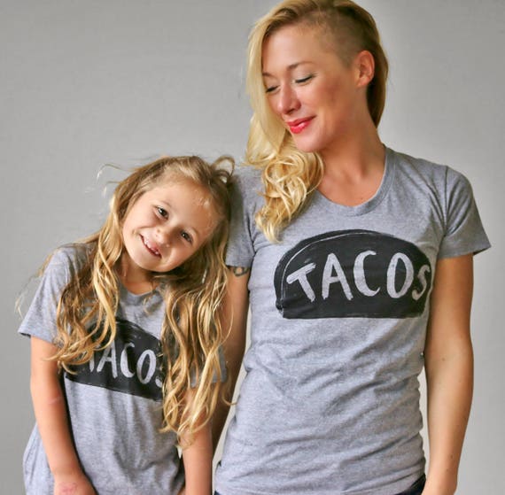 Mommy and Me Taco T-Shirts, Matching Family Graphic Tees Gift for Mother's Day