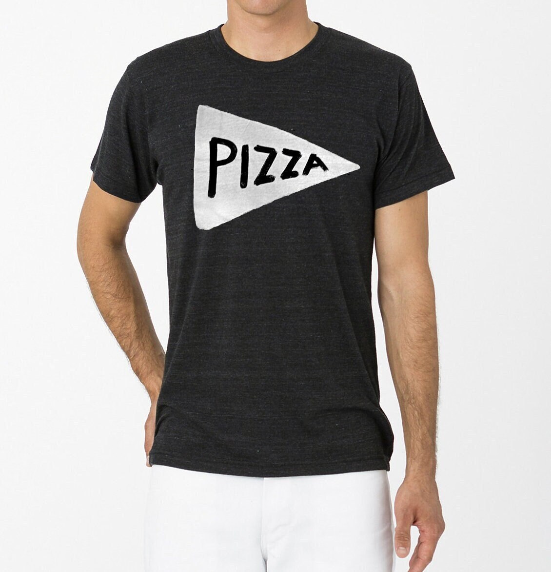 Vintage Black Pizza Slice Graphic Men's 