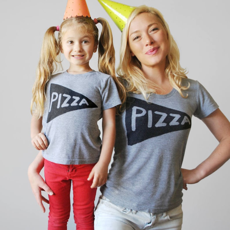 Matching Mama Baby Pizza TShirts