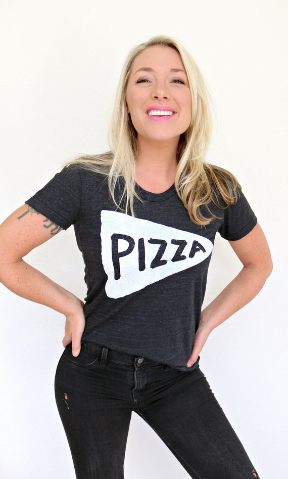 Soft Comfy Women's Pizza T-shirt Design 