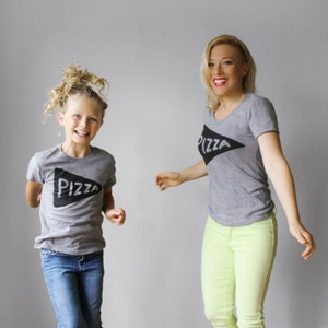 Pizza Matching Mama Baby Shirts, Fun First Mothers Day Present, Mommy and Me Outfits, Mommy Daughter Tops, Birthday Gift for Mom image 2