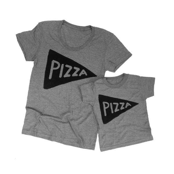 Matching Mommy and Me Pizza Shirt Set of 2, Mom Son Outfit, Gift for Wife,  Mother Daughter Outfit, mom mama kid baby unique gift