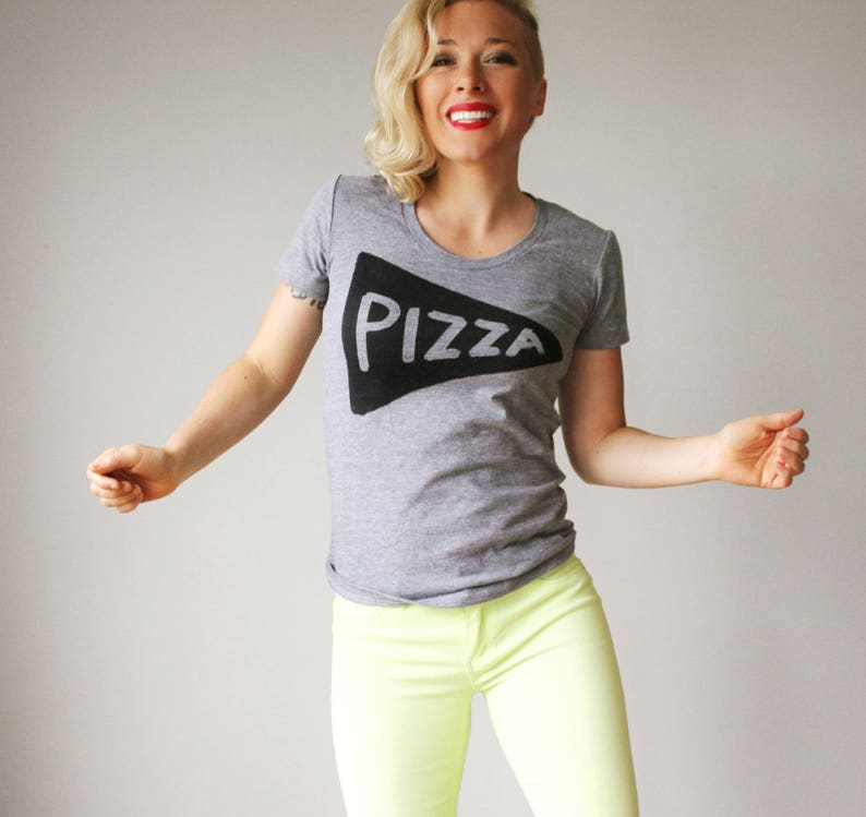 Pizza Graphic T-shirt, Mama Shirt , Handmade Gift for Mom, Made in the USA Womens Clothing, Funny Sayings Shirt, Handmade Screen Printed Tee image 7