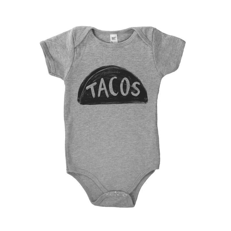 Taco Baby One-piece Bodysuit clothing, New Mom Gift, first baby shower gift for new parent, baby girl boys unisex clothing image 4