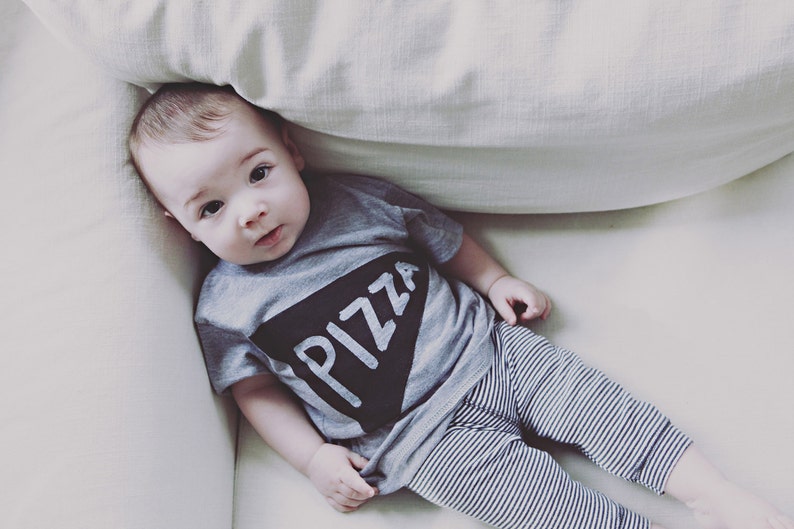 Baby Pizza Graphic Tee Shirt