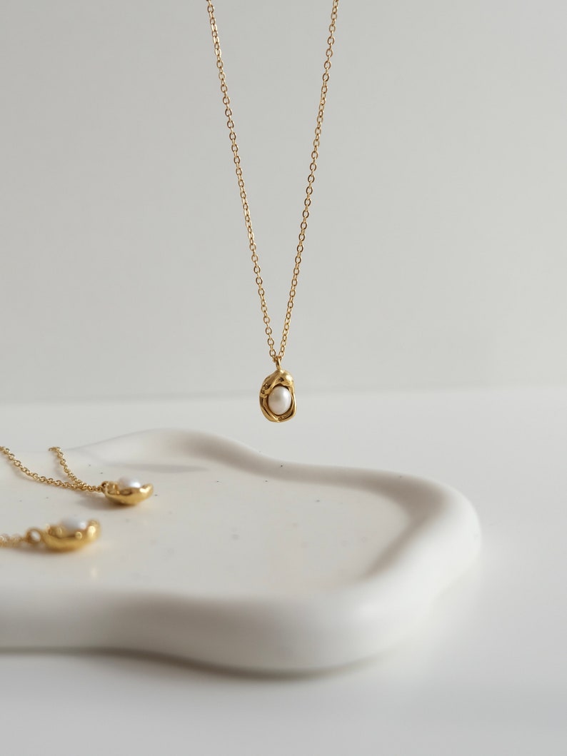 Freshwater Pearls Gold Waterproof Necklace main image 1