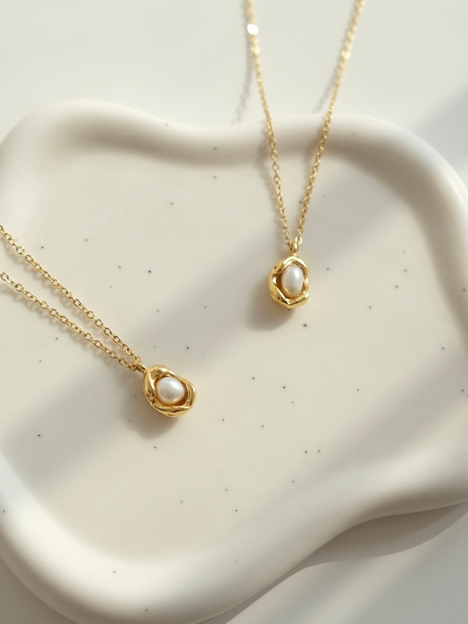 Freshwater Pearls Gold Waterproof Necklace