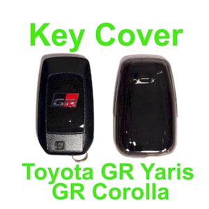 GR Yaris Corolla Key Fob Cover Case Smoke Transparent - Also Fit Yaris Corolla Cross Camry RAV4 Hilux Kluger Highlander C-HR Landcruiser
