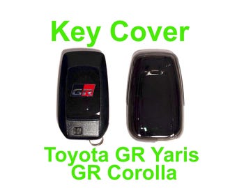 GR Yaris Corolla Key Fob Cover Case Smoke Transparent - Fits Toyota Yaris Corolla Cross Camry RAV4 Hilux Kluger Highlander C-HR Landcruiser