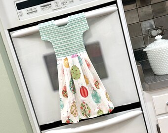 Easter Kitchen Towel Dress / Dish Towel Dress / Hanging Tea Towel Oven Dress by Klosti