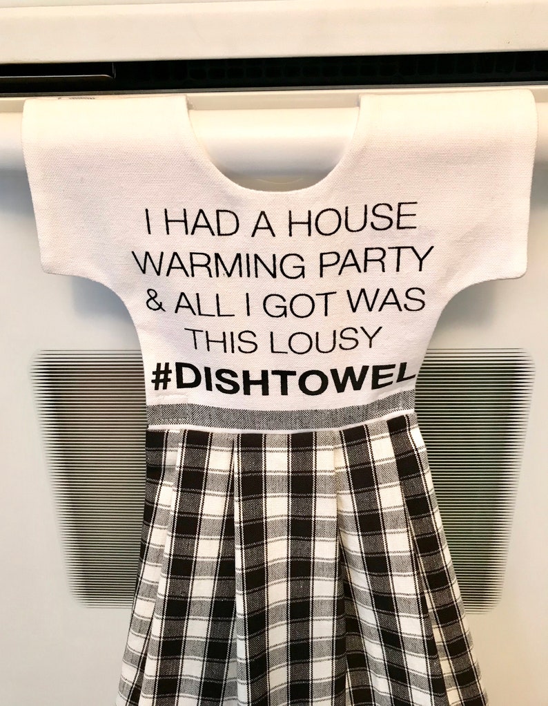 Housewarming Kitchen Towel Dress, Hanging Dish Towel, Tea Towel, Dishtowel Dress, Hostess Gift, Kitchen Decor by Klosti image 5