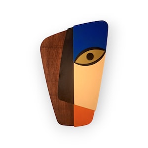 Handcrafted African Mask 3D Wall Art - Wooden Wall Decor for Living Room - Unique Cultural Home Decor - Modern Art. christmas gift sculpture