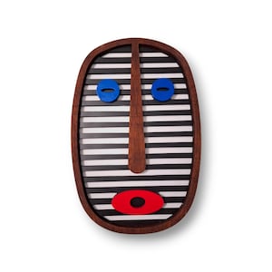 Big nose Handcrafted African Mask 3D Wall Art - Wooden Wall Decor for Living Room  Unique sculpture Home Decor - Modern Art - christmas gift