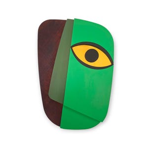Big Authentic African sculpture Mask 3D Wall Art - Handcrafted Wooden Decor for Living Spaces - Distinctive Cultural and Modern Home Accent