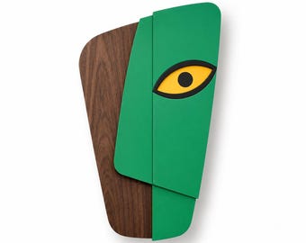 Handgefertigte Afrikanische Maske Wandkunst, Holz Stammes Skulptur, Luxuriöse 3D Wanddekoration, Boho Ethnic Wandbehang, Afrocentric Wohnakzent