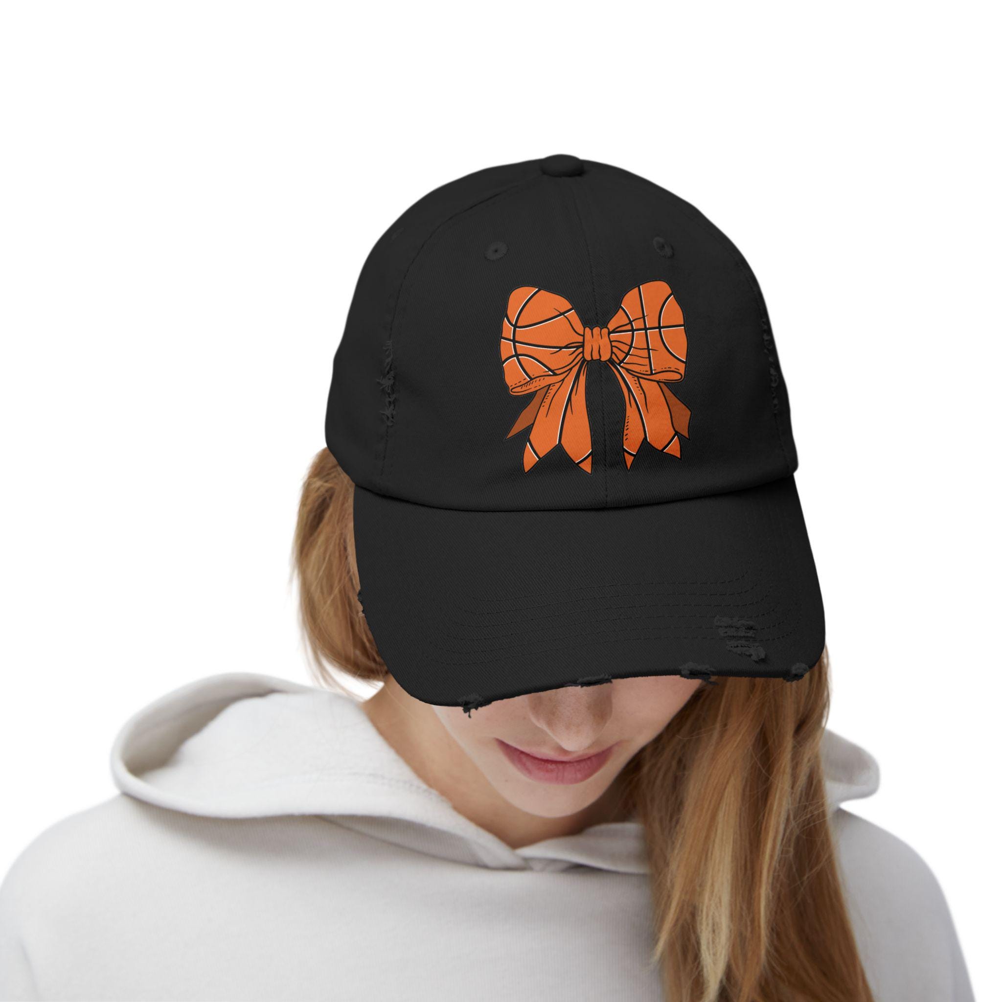 Basketball Mom Ponytail Baseball Cap - Distressed Twill, Adjustable, Ponytail Hole, One Size Fits Most