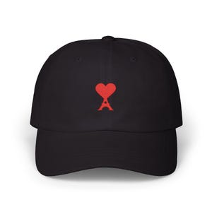 Heart on Eiffel tower baseball cap, paril baseball cap, lovely Paris hat, Paris trip hat, love Paris hat, embroidered Paris hat