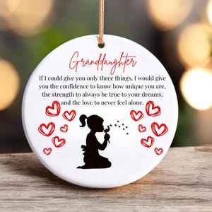 Granddaughter Ornament, Dandelion Girl, Keepsake Gift