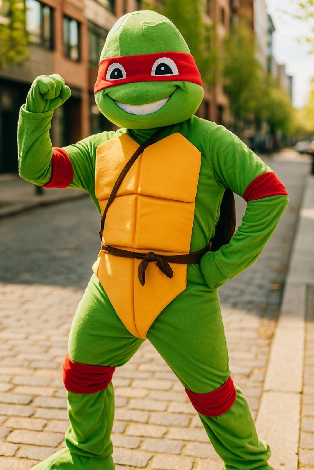 T-shirt Cosplay Teenage Mutant Ninja Turtles - Raphael - Neuf Avec étiquettes - Taille Unique Adulte