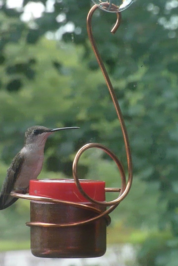 Window Mounted Hummingbird Feeder Bee Proof And Drip Free Etsy